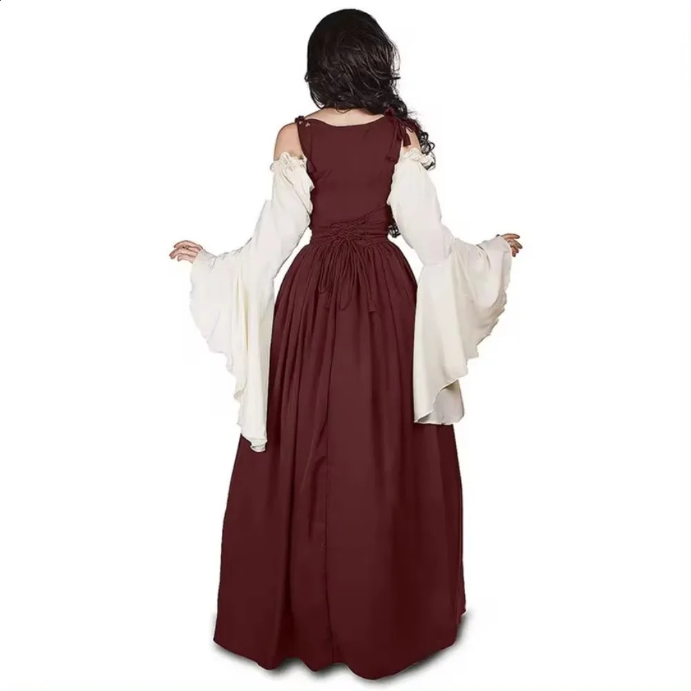 Medieval punk costume cosplay Halloween womens carnival party dress up princess Victorian era robe 240823