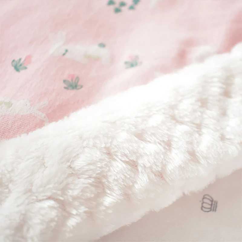 Baby Blanket 100% Cotton Envelope For Discharge Winter Newborns Bedding Muslin Swaddle Warm Wrap Baby Sleeping Bag Soft 80x80cm M240824