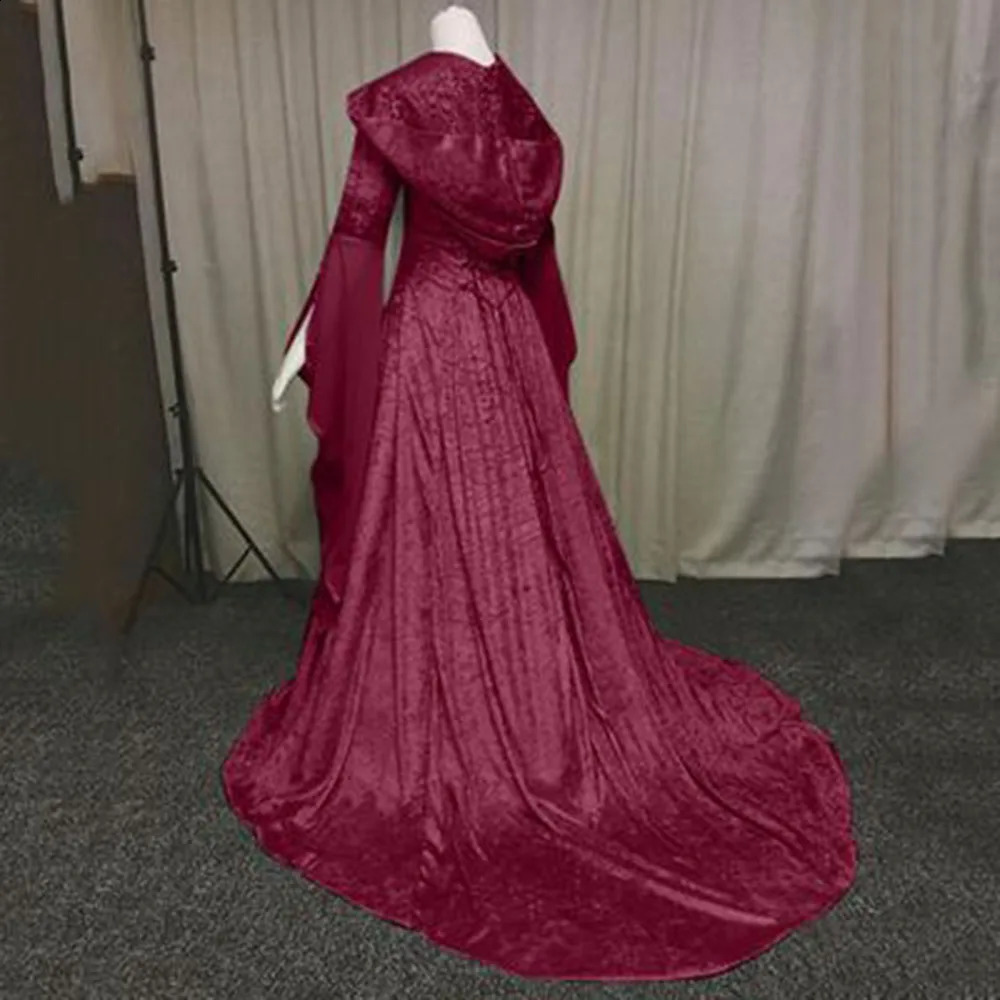 Ancient style wedding dress pantyhose Halloween devil interracial witch cosplay costume for me 240823
