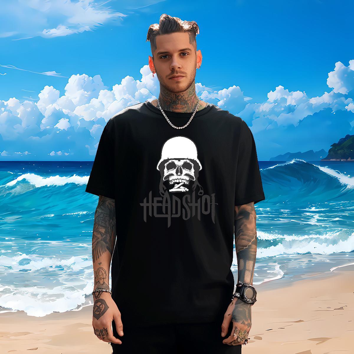 Wholesale Mens T Shirts 100% Cotton 230g skull Outdoor Custom Anime Breathable Men Clothes T-Shirt New Arrival Wear