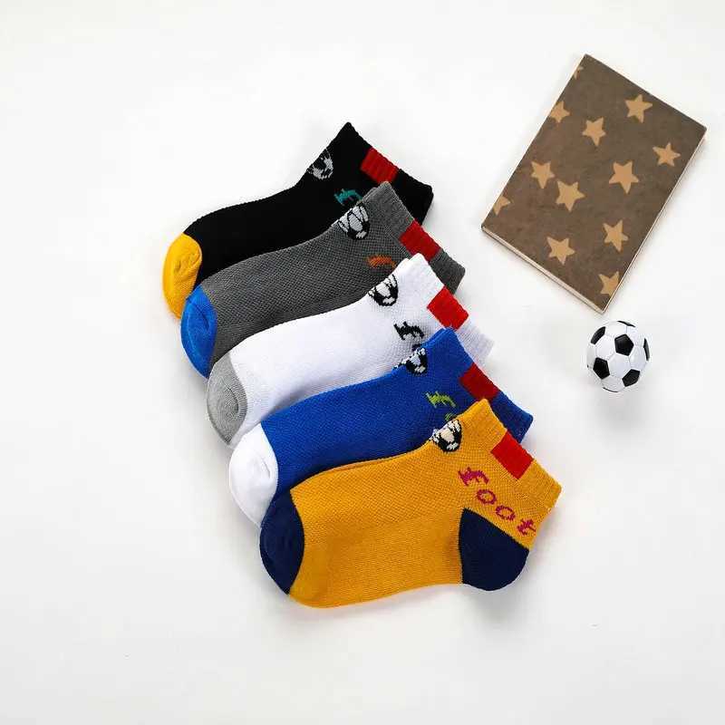 2024 Children Socks Cotton Summer Mesh Breathable Kids Cartoon Boys Girls Socks 2-15 Year 5 Pairs CL240824