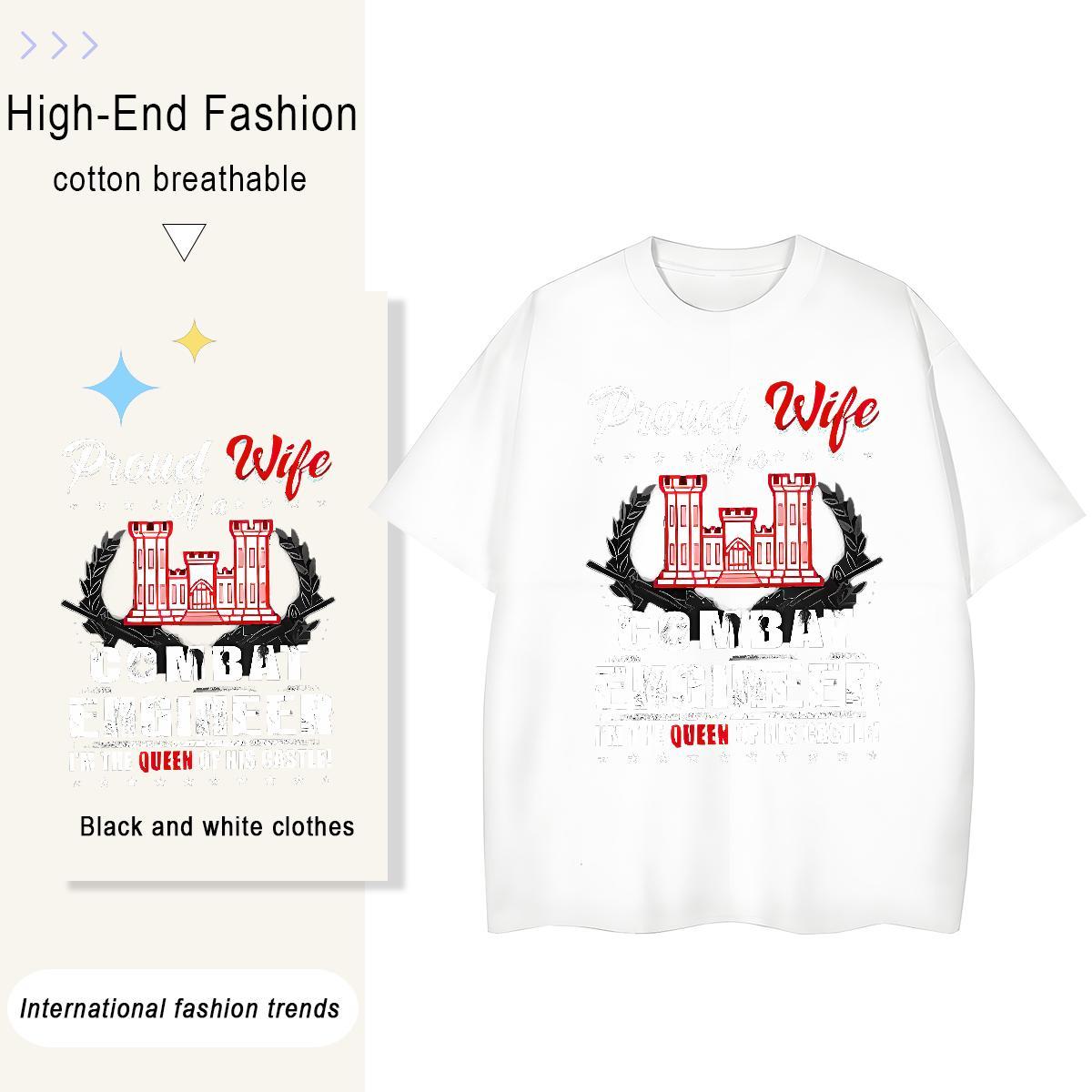 High quality Women Tshirts 230g Pure Cotton letter Hip Hop Women T Shirts Short sleeve Soft DIY Logo Wear