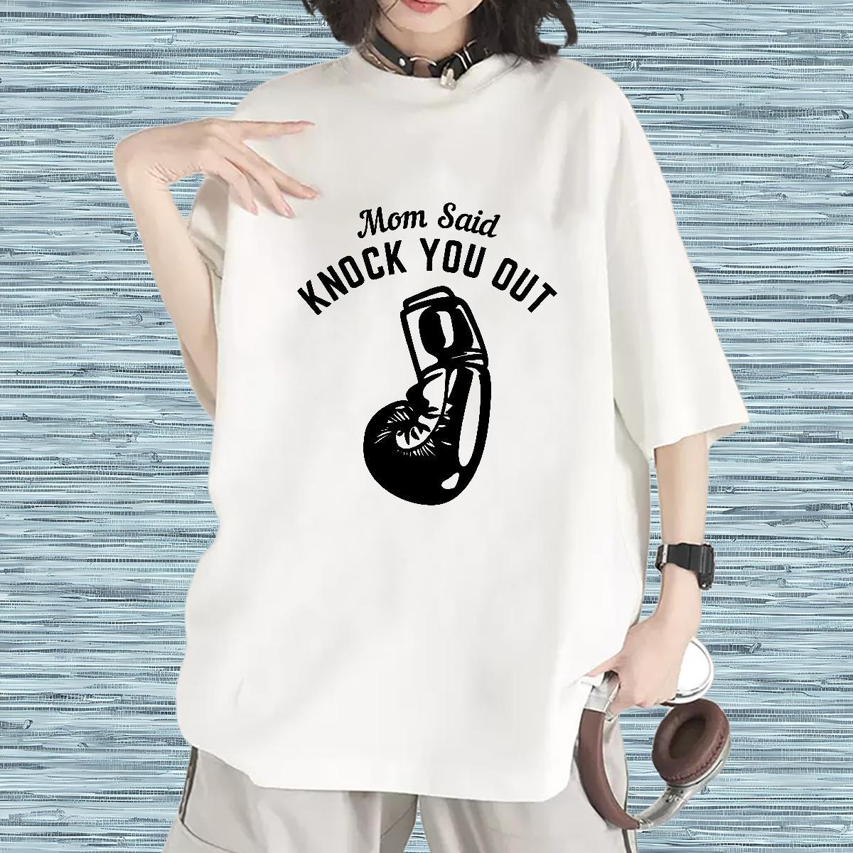 Unisex Couples T Shirts 230g Cotton boxing gloves Hip Hop Street Women T Shirts Comfortable Cartoon Anime Clothings