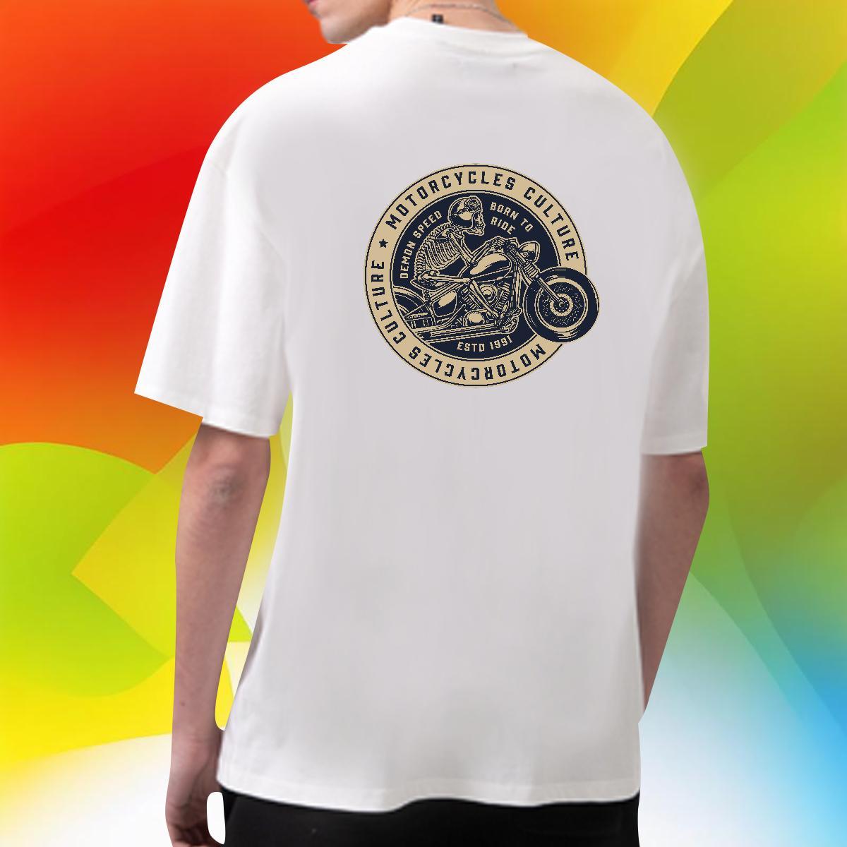 TOP Quality Man T Shirts 230g 100% Cotton skull Casual Beach DIY Printed Crew Neck Breathable Tshirt for Man Woman Classic Tops Tees