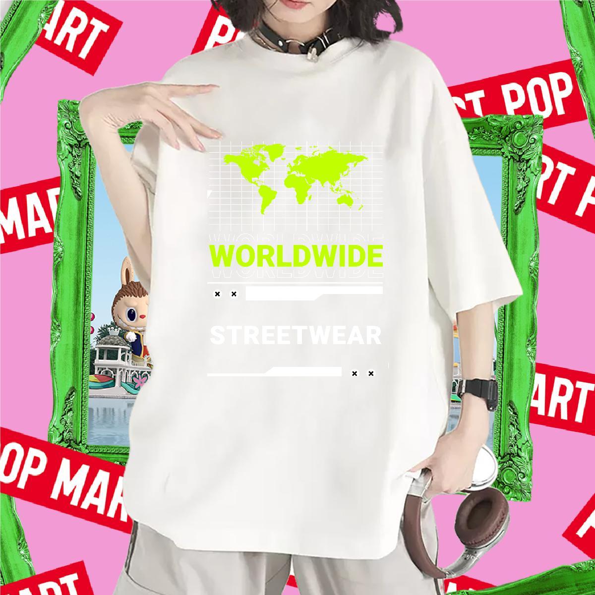Comfortable Women Tshirts 230g Pure Cotton letter Street Wear Woman T Shirts Breathable Soft Oversized Tops Shirt