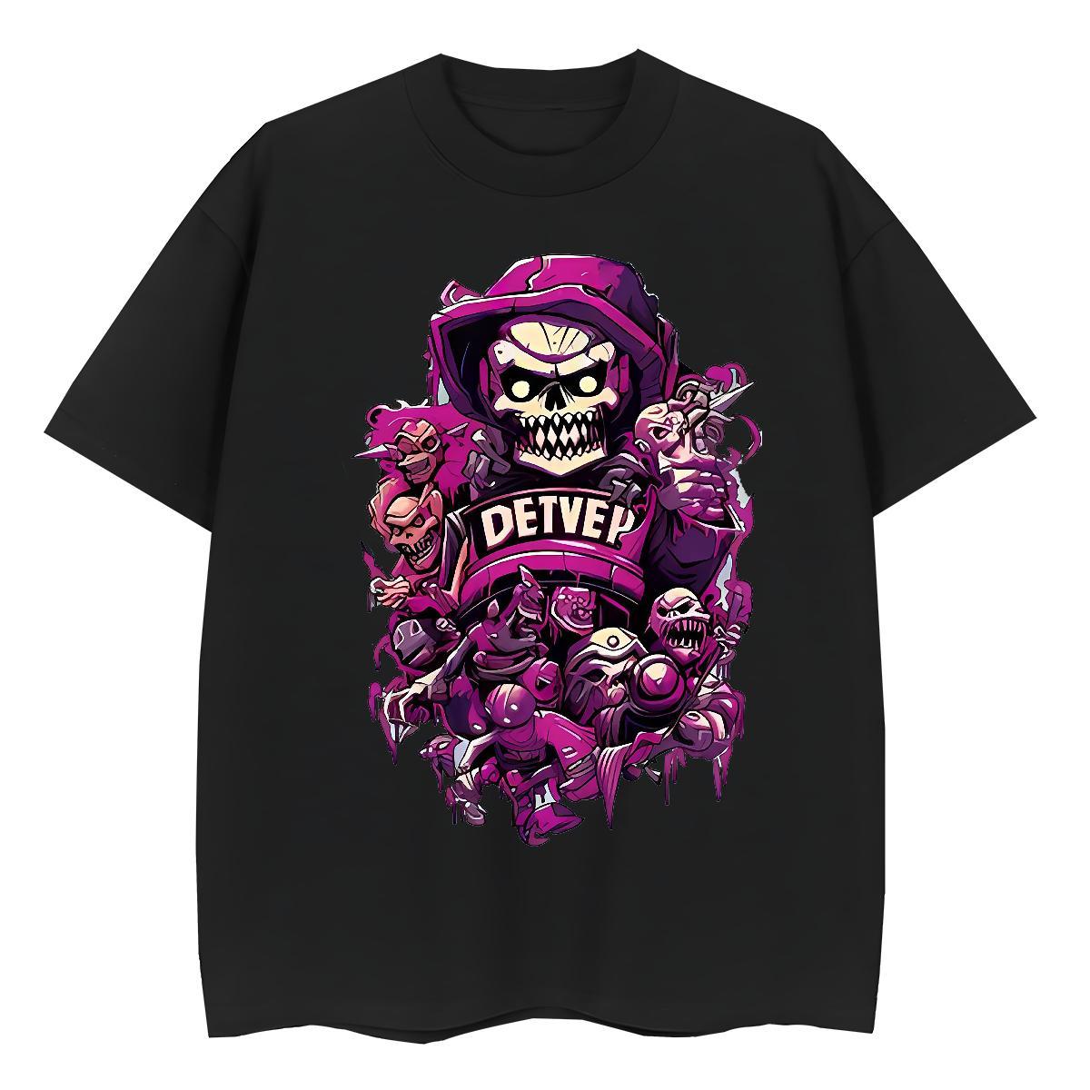 Free Shipping Man T Shirts 230g 100% Cotton skull Home Outdoor Skull Crew Neck Breathable Tshirts Factory Direct Tops Tees
