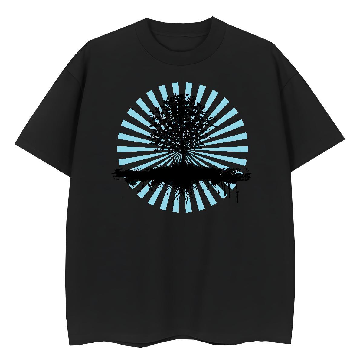 Brand Men Tshirts tree High Street Hip Hop 230g Cotton Tee Shirt Round Neck Short Sleeve Popular Mens T Shirts Custom Printed