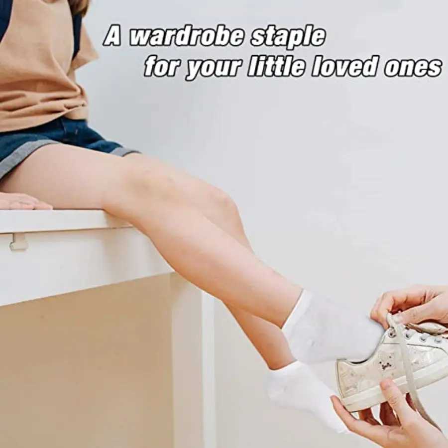 16 Pairs Ankle Socks - Toddler Low Cut Socks - for 1-13 Years Boys Girls School Socks CL240824