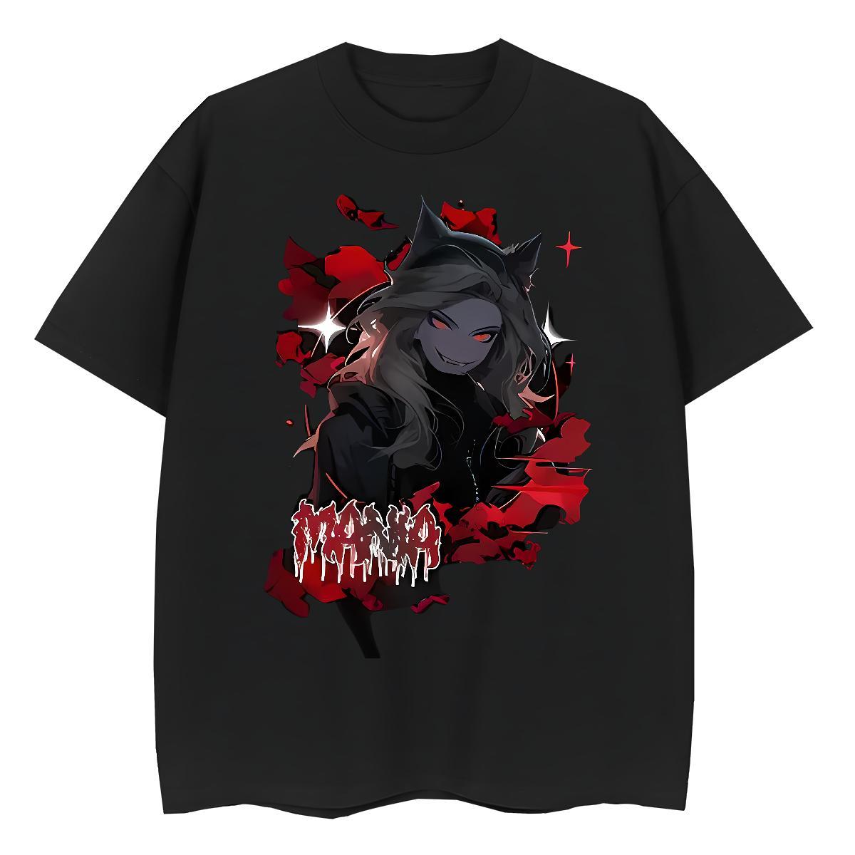 Loose Tshirt for Man Woman 230g Pure Cotton scare Street Wear Woman T Shirts Crew Neck Breathable Customized Tops Shirt
