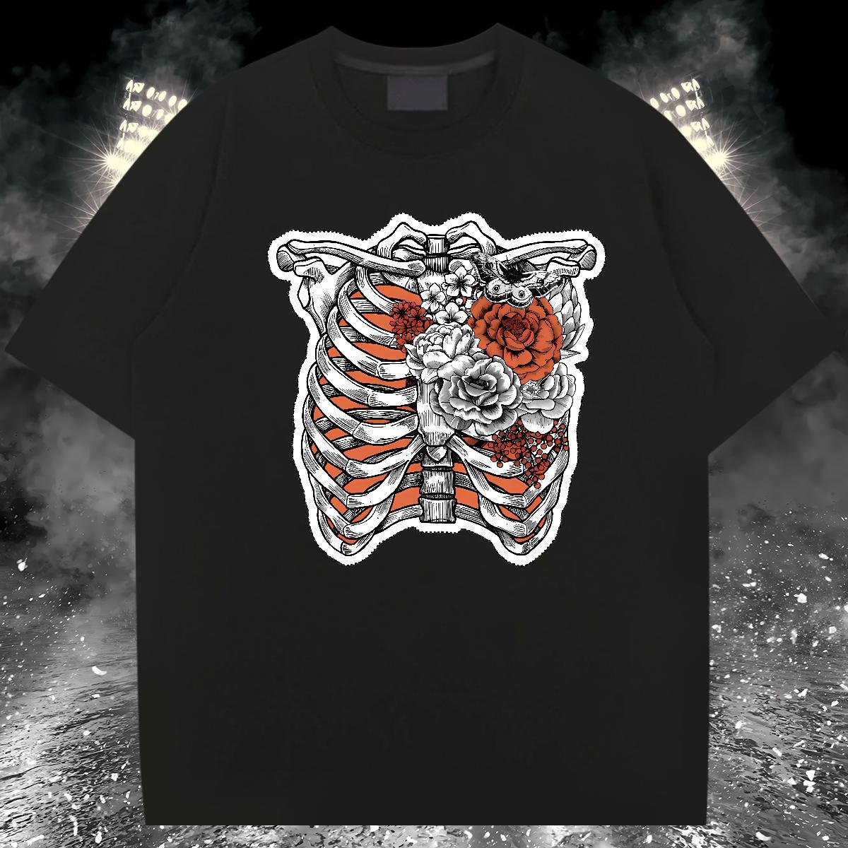 Popular Mens T Shirts 100% Cotton 230g skull Sport Plus Size Cartoon Breathable Soft Men Clothes T-Shirt Free Shipping Clothings