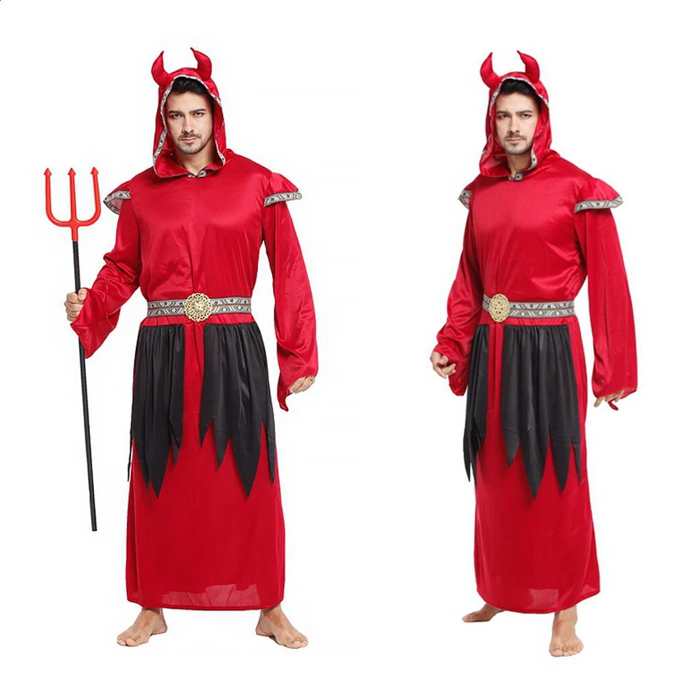 Halloween male roleplaying costume paired with shirtpantsvestcape mens carnival party devil 240823