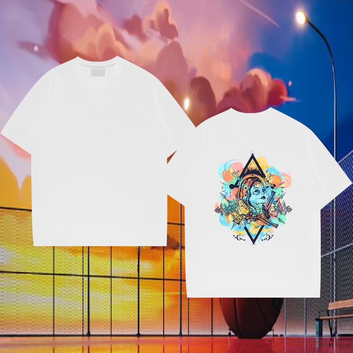 TOP Quality T shirt 230g 100% Cotton eye of the devil Outdoor Skull Short Sleeve Soft Tshirts Brand Wear