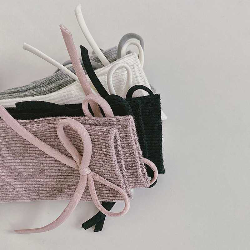 1-7Y Cute Girls Knee High Socks Big Bows Non-Slip Infant Baby Long Tube Socken Cotton Soft Childrens Stocking High Quality CL240824