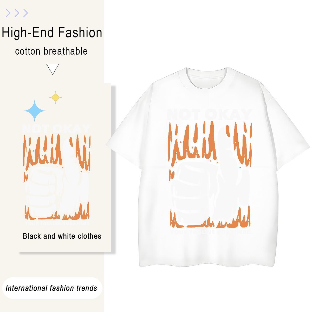 Female Womens Tshirts 230g 100% Cotton good Hip Hop T Shirts Women Breathable Anime Oversized Tops Shirt