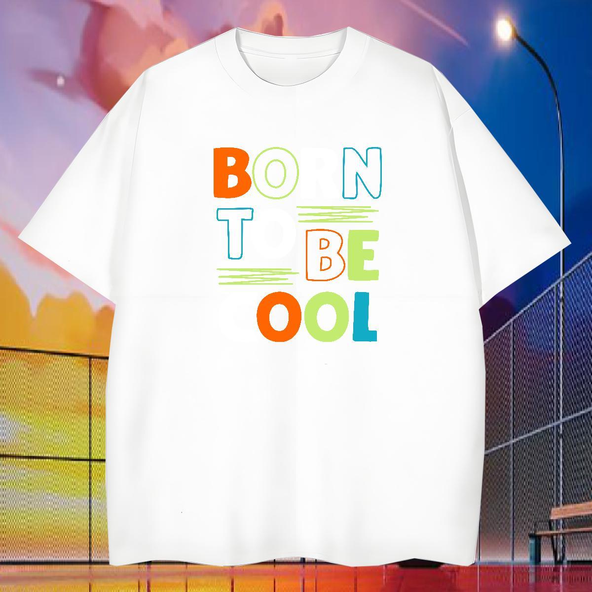 Cool T Shirts Men 100% Cotton 230g letter High Street Hip Hop DIY Printed Breathable Short Sleeve Men Tops Tees 2024 Tee Shirt
