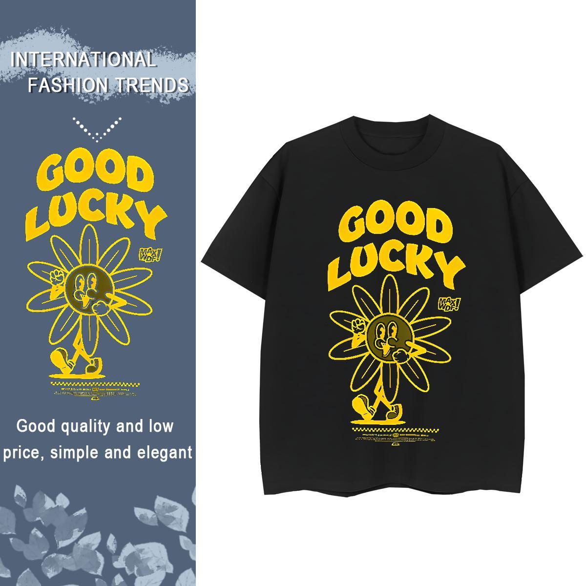 Brand Women Tees 230g Cotton letter High Street Hip Hop Woman T Shirts Breathable Crew Neck DIY Printed Clothings