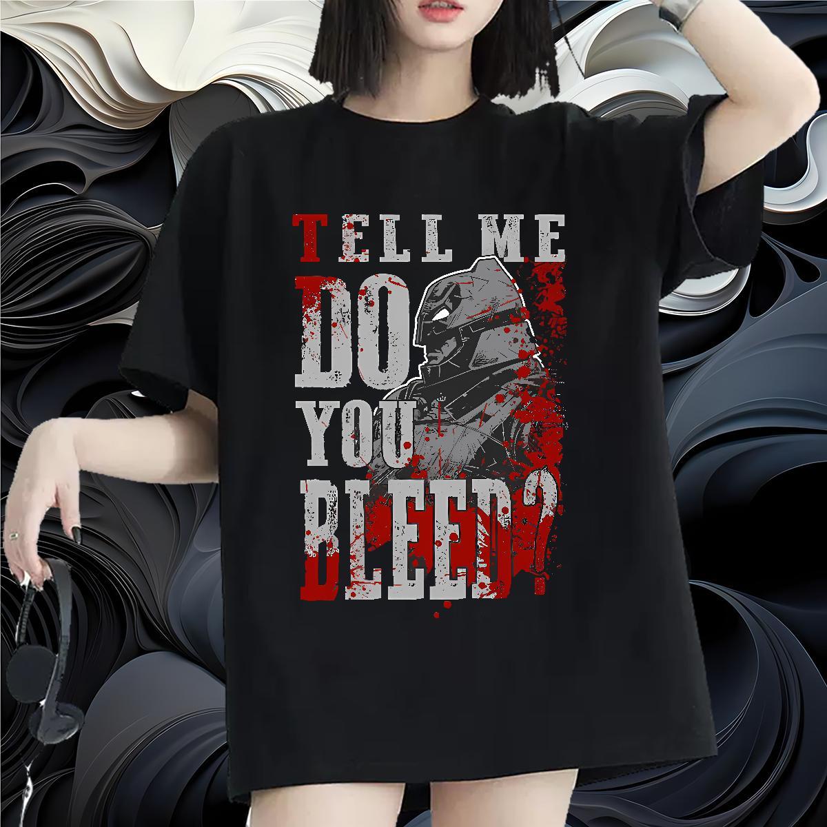 High quality Women Tshirts 230g Cotton scary Home Outdoor Womens T Shirts Breathable DIY Anime Clothings