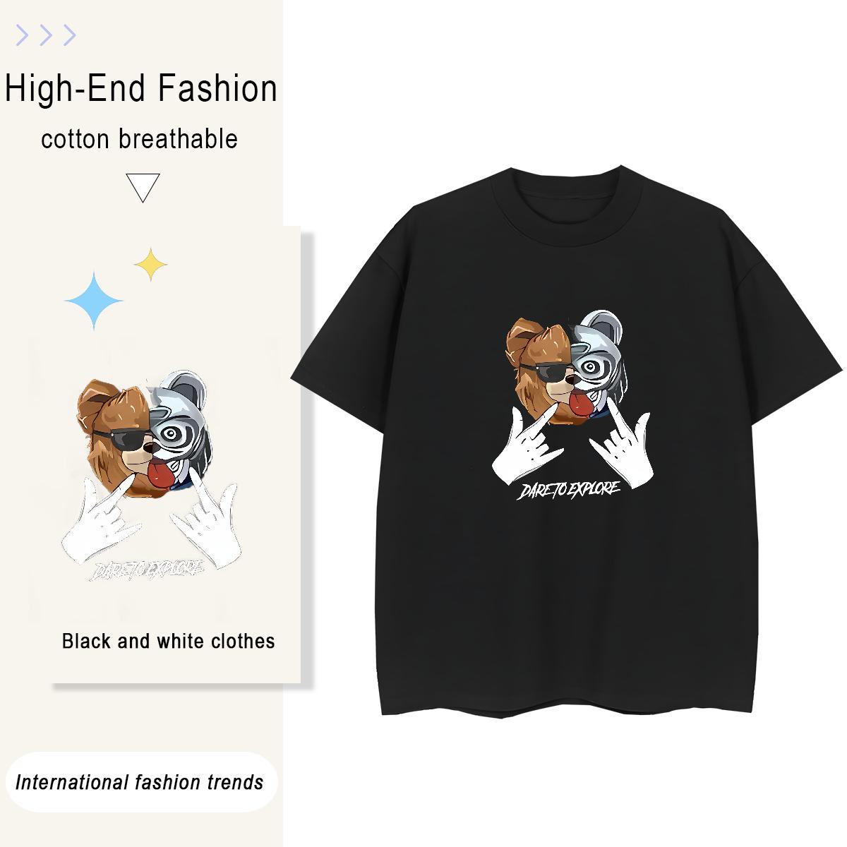 2024 Designer Men Tees halloween Street 230g Cotton Polos Crew Neck Brand Mens T Shirts Custom Printing