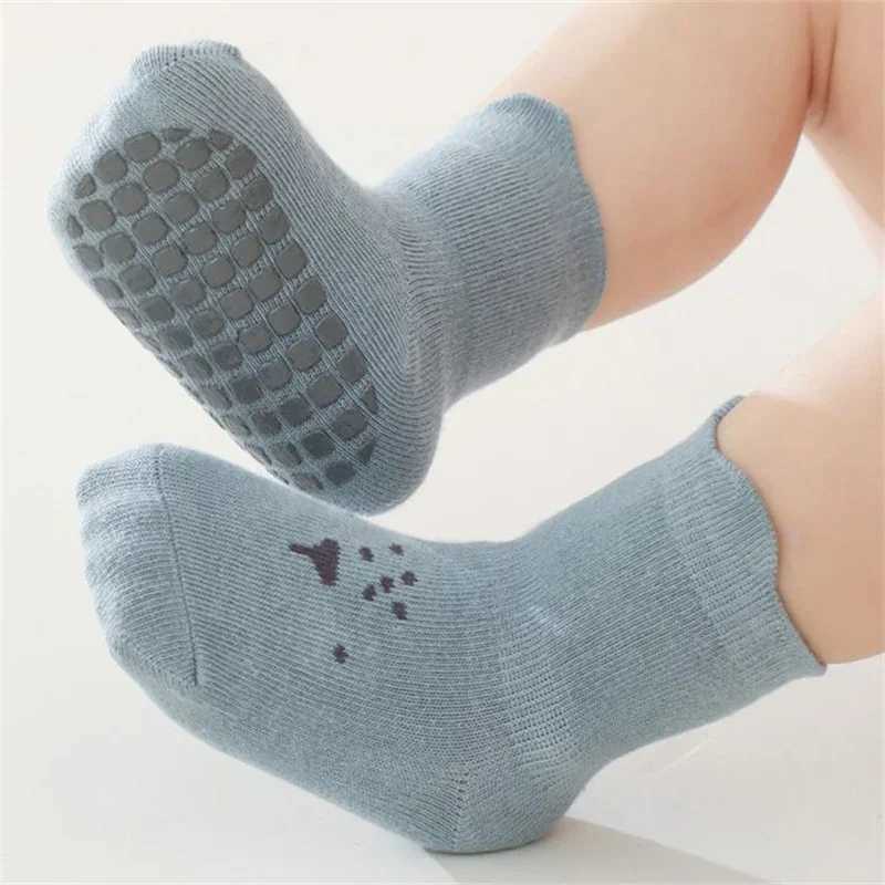 0-5Years Childrens Socks For Boys Girls Cotton Casual Kids Boy Girl Floor Socks Cartoon Print Baby Sock Anti Slip Spring Autumn CL240824