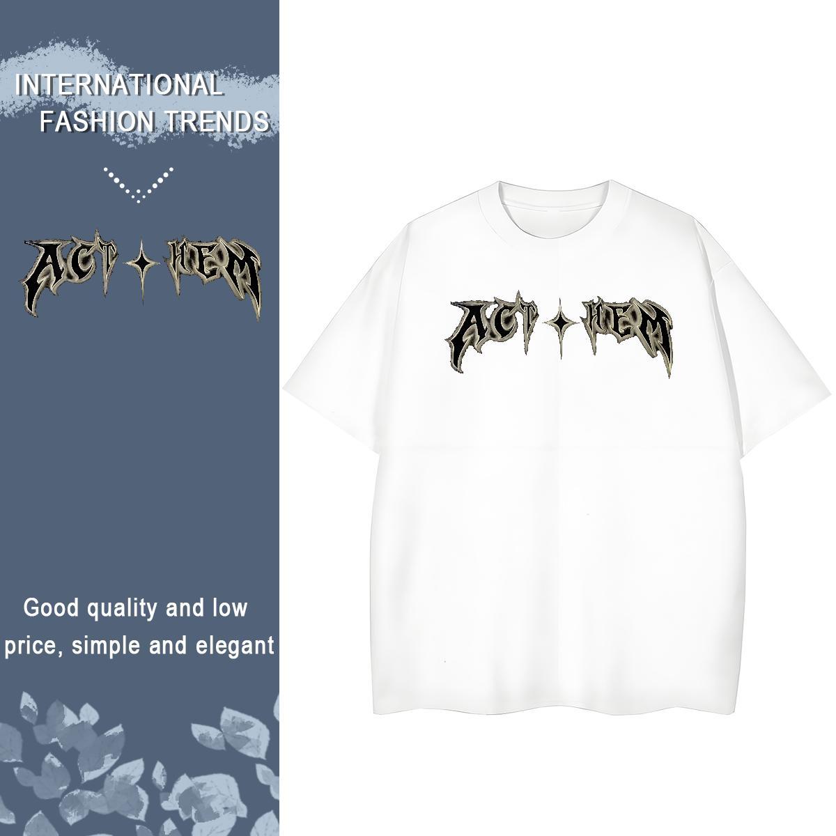 Female Couples T Shirts 100% Cotton 230g icon Hip Hop T Shirt For Woman Crew Neck Breathable Plus Size Cartoon Tees