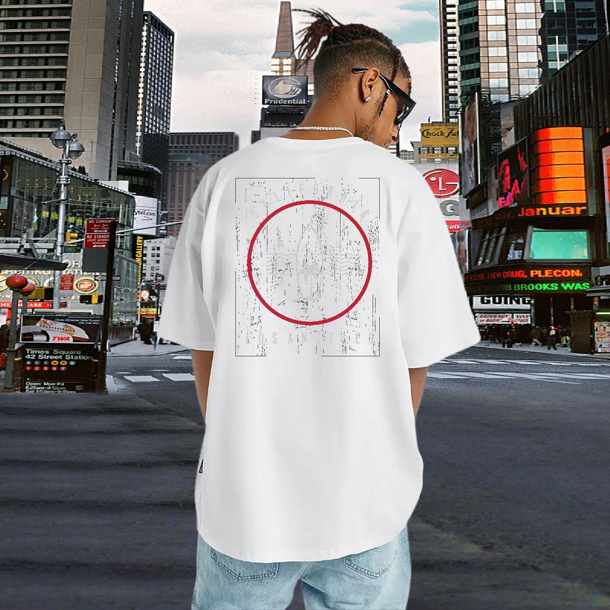 TOP Quality T-Shirts 100% Cotton 230g letter Hip Hop Cartoon Printing L-4XL Breathable Short Sleeve Men Tees Designer Fashion Clothes