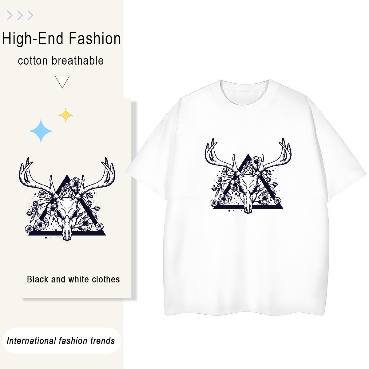 Custom Men Tees cow Daily Wear 100% Cotton 230g Clothings Breathable Soft TOP Quality T shirt Asian Size