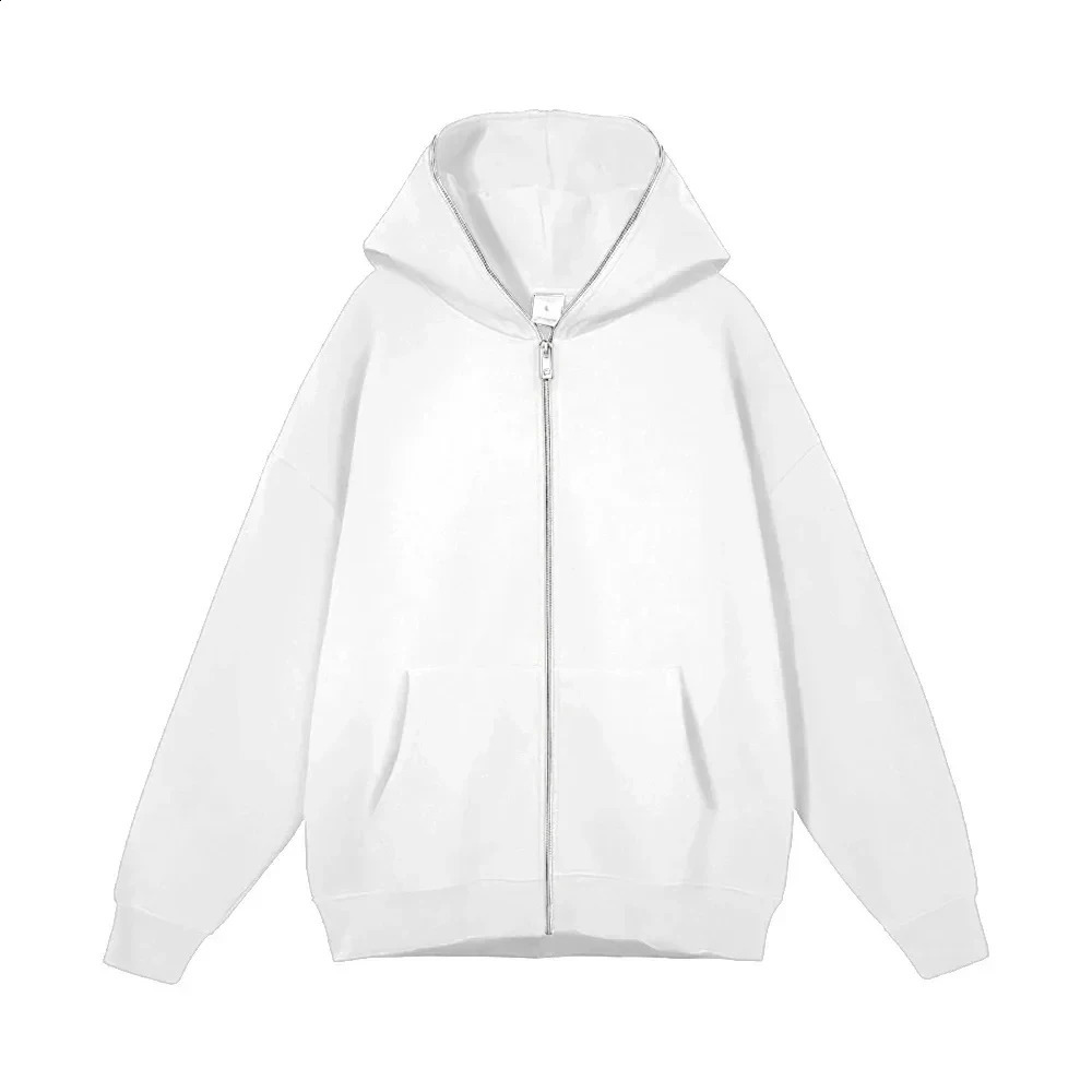 Y2k Full Zip Jackets Mens Fashion Zipper Hoodies Women Casual Sweatshirts Hip Hop Streetwear Spring Cardigan Harajuku Coat 240823
