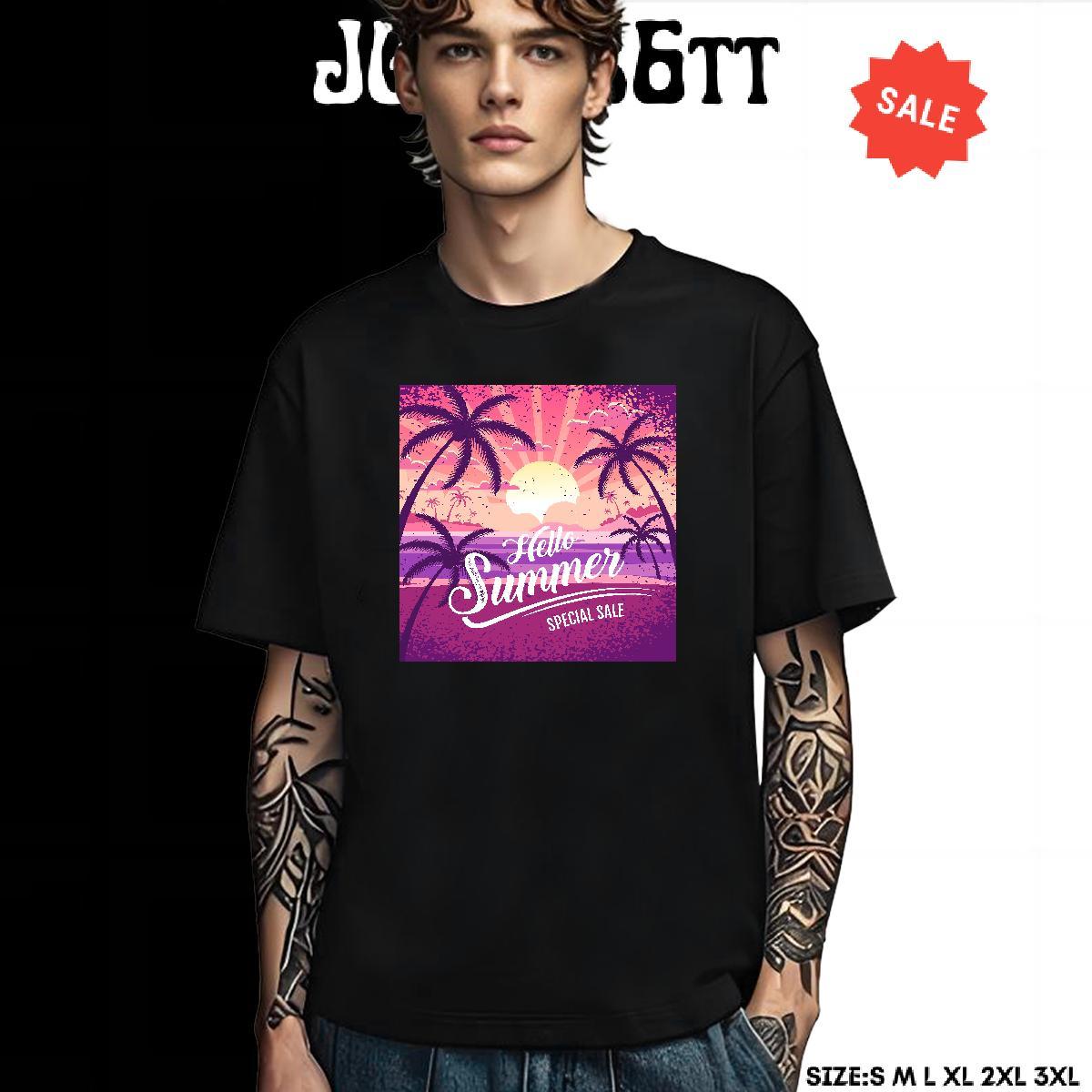 High Quality Men T Shirts 230g Cotton pink sky Street Black Oversized Breathable Soft Couples T Shirts New Designer Tees Shirts
