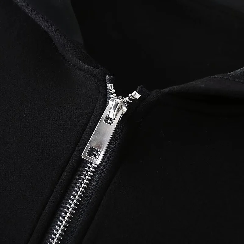 KEYANKETIAN Autumn Womens Zipper Hoodie High Street Unisex style Double Pockets Oversize Loose Sweatshirts Outerwear Top 240824