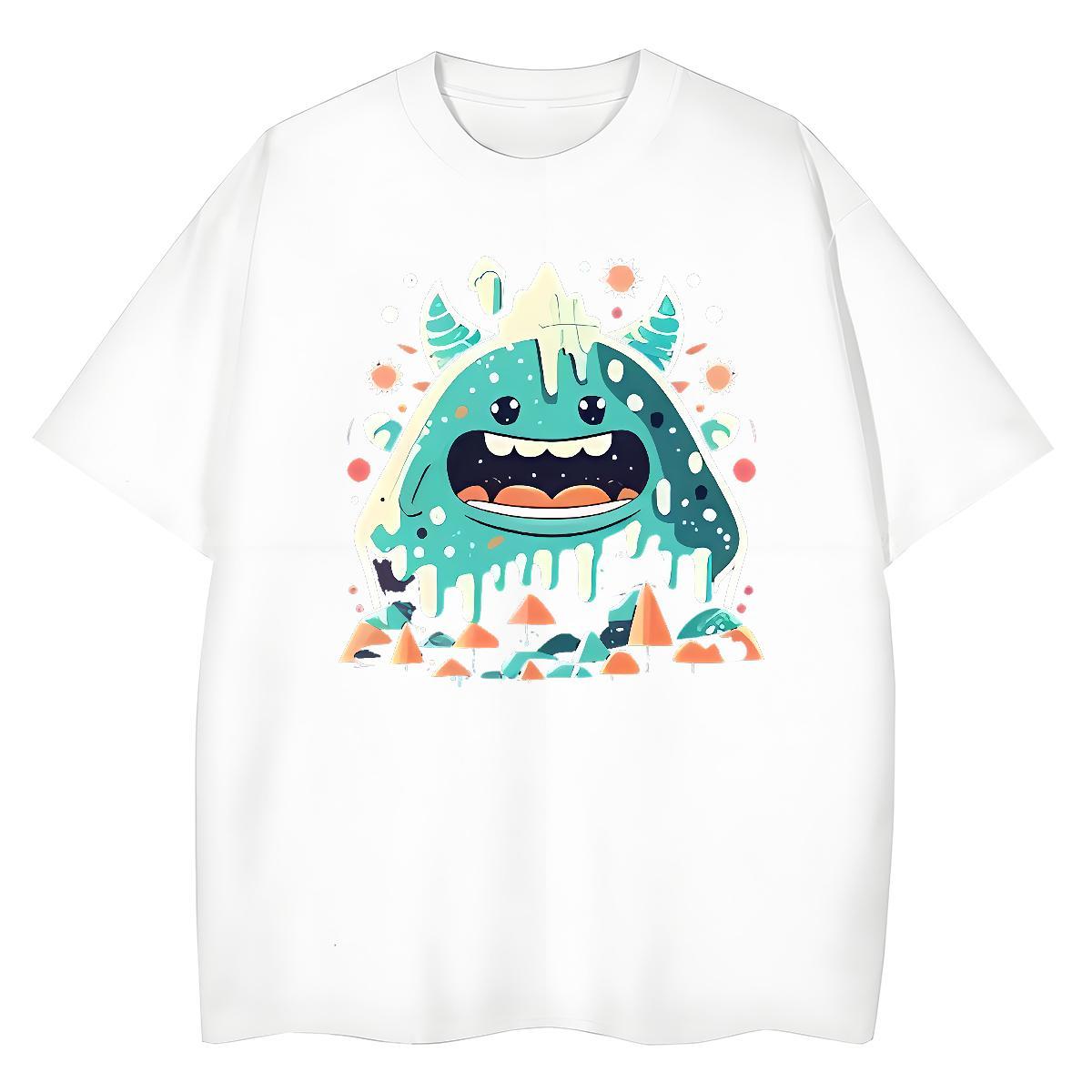 Unisex Unisex Tshirts 230g Cotton cute Street Wear T-Shirts for Women O-Neck Short Sleeve DIY Anime Clothings