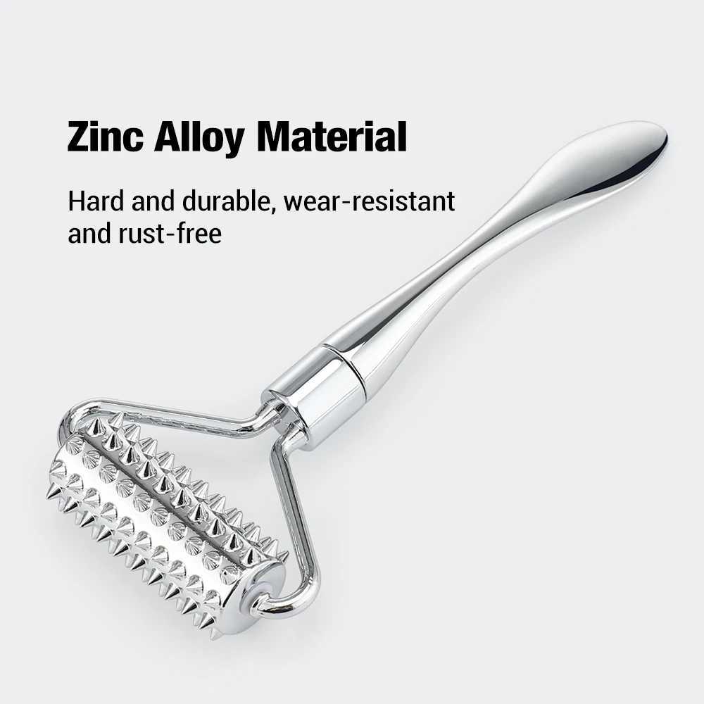 Stainless Steel Pointed Roller Spatula Massage Ball Stone Face Roller Massager To Improve Neck Facial Beauty Skin Care Tool CL240825