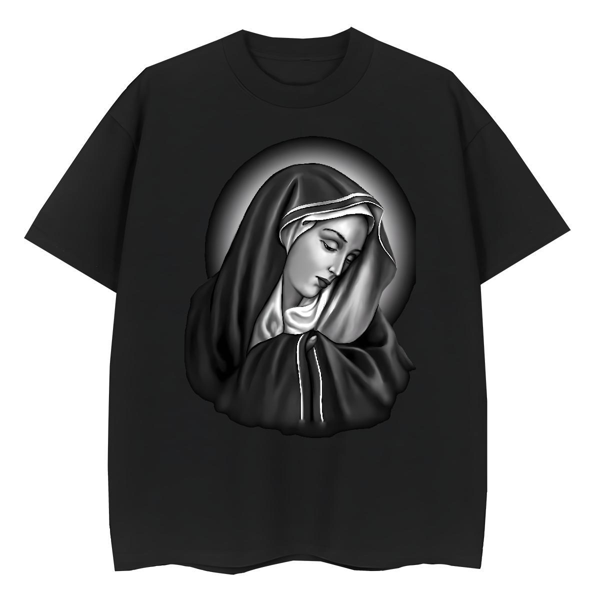 Soft Couples T Shirts 230g 100% Cotton nun Spring Summer T shirt O-Neck Short Sleeve Cartoon Print Clothings
