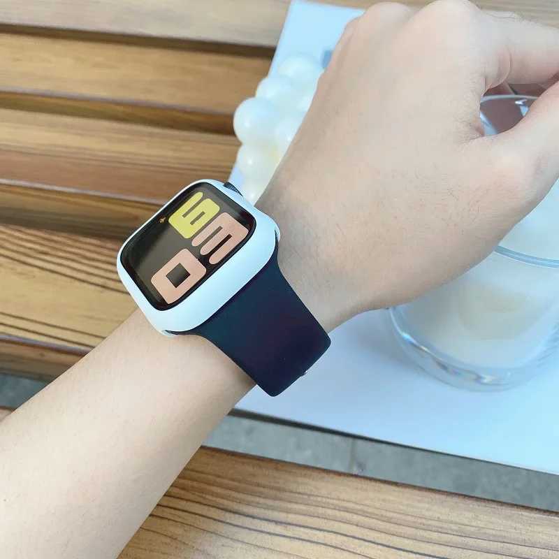 Soft silicone strap for Apple Watch 9 8 7 6 5 4 3SE strap bracelet for iWatch Ultra2 49mm 45mm 41mm 40mm 44mm 42mm strap W240824