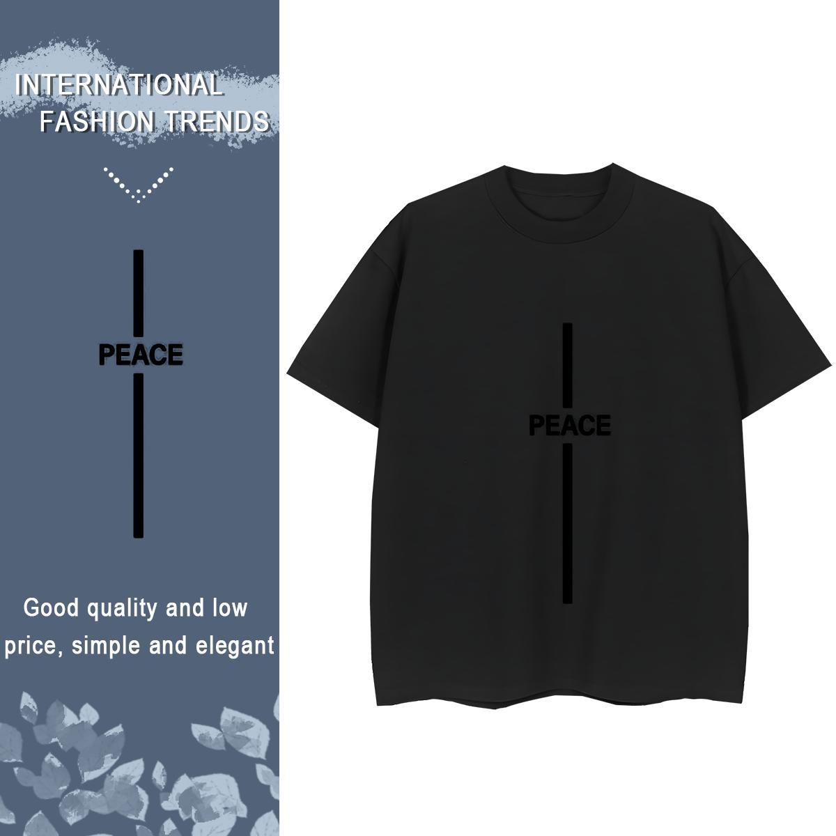 Unisex Womens Tshirts 230g Pure Cotton letter Street Woman T Shirts Short Sleeve O-Neck Plus Size Custom Clothings