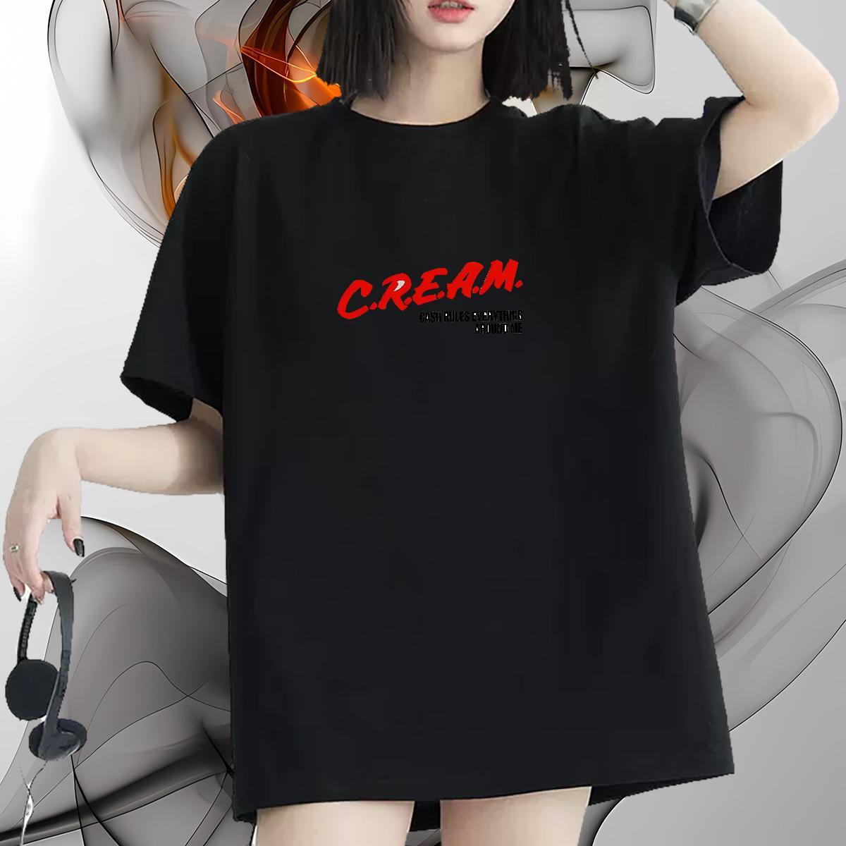 Popular Tshirt for Man Woman 230g Pure Cotton letter Daily Outfit Woman T Shirts Crew Neck DIY Logo Clothes Shirt