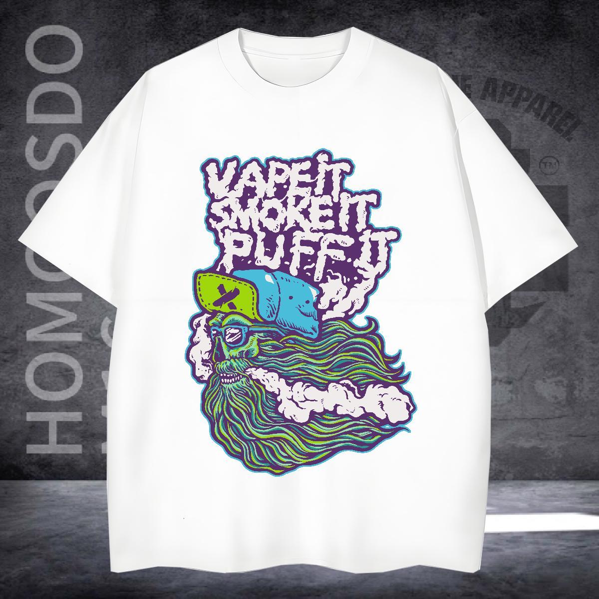 Cool T shirt 230g Cotton skull Street Plus Size Cartoon Breathable Short Sleeve Tshirt for Man Woman Customized Tops Shirt