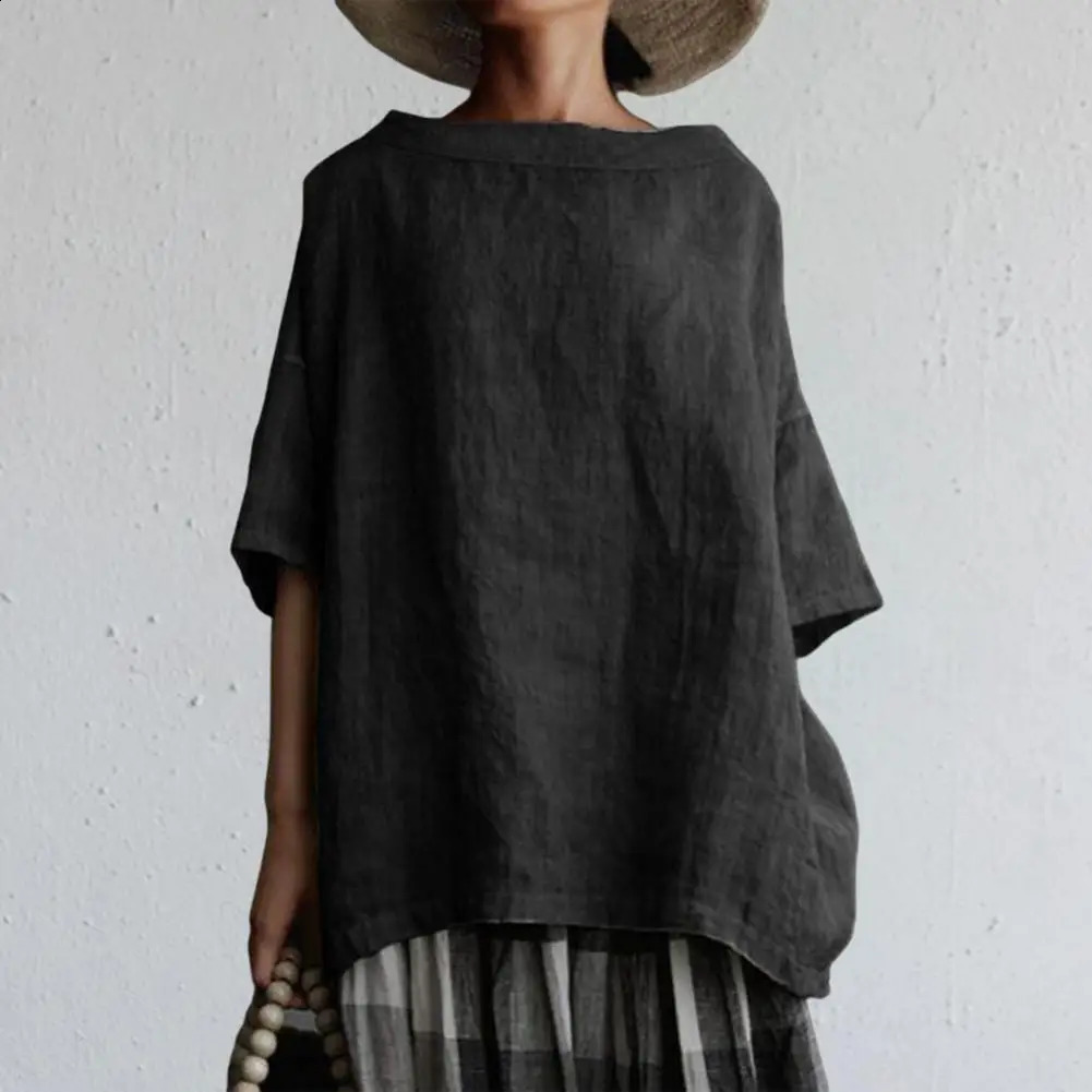 Pullover Top Comfortable Half Sleeve Lady Summer Casual Tee Shirt Stitching n Anti-Pilling Pullover Blouse Streetwear 240823