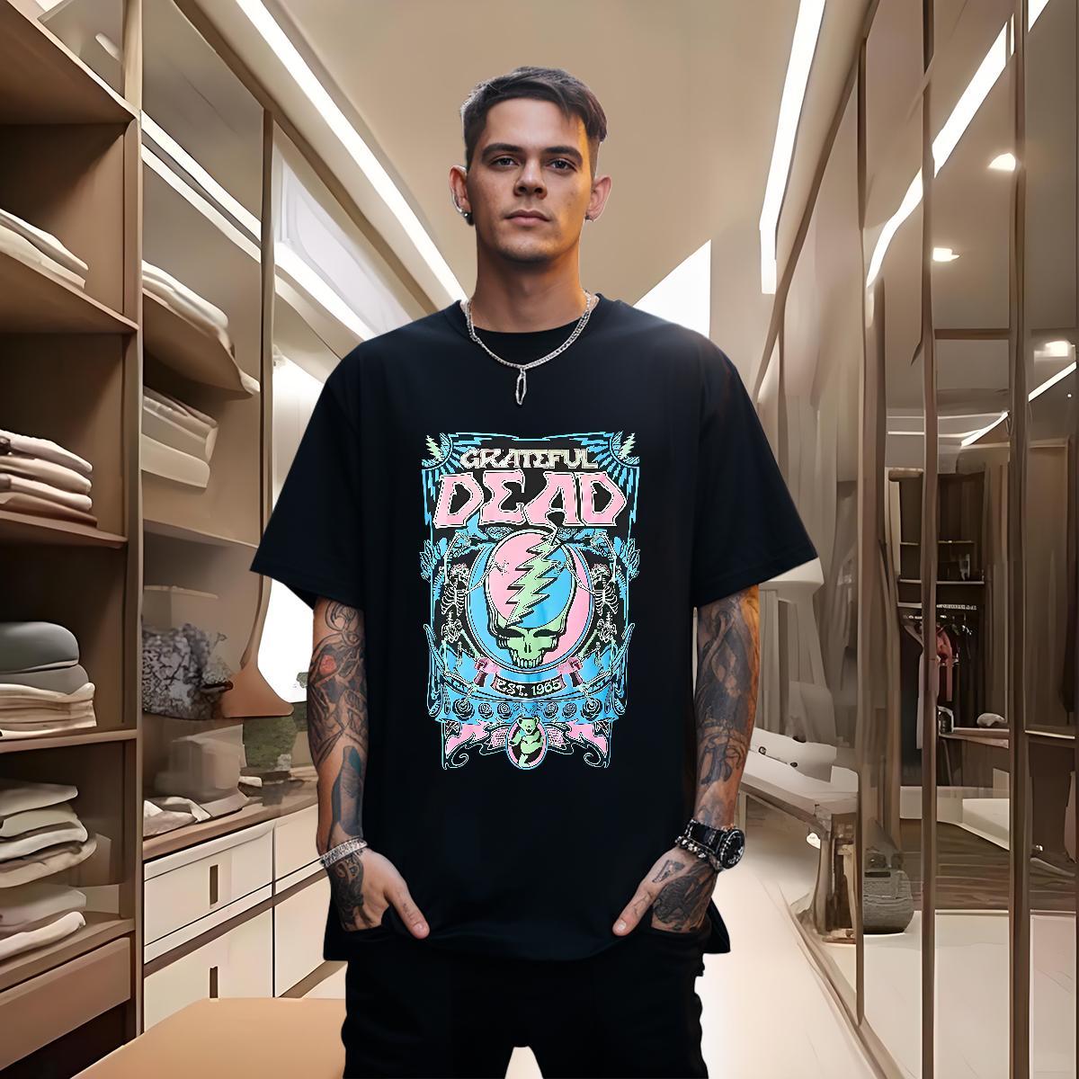 Cool Design Man T Shirts 230g 100% Cotton skull Hip Hop Street Black Oversized Breathable Crew Neck Couples T Shirts Custom Tees
