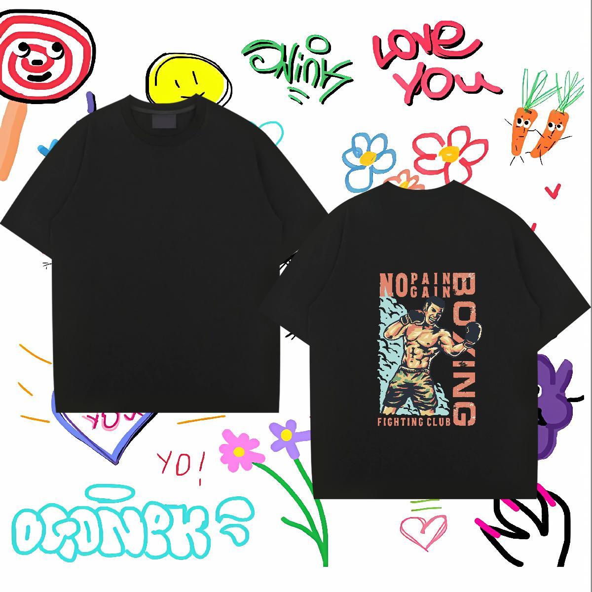 Comfortable T-Shirts 230g 100% Cotton portrait Daily Outfit DIY Breathable Soft Men Tshirts Custom Clothes