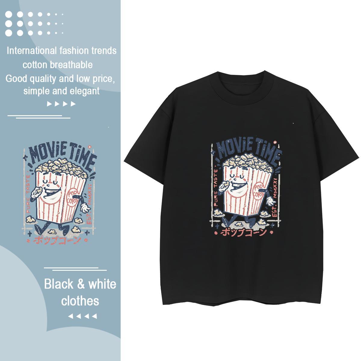 Wholesale Womens Tshirts 230g Pure Cotton painting Sport T Shirts Women Breathable Crew Neck Customized Tops