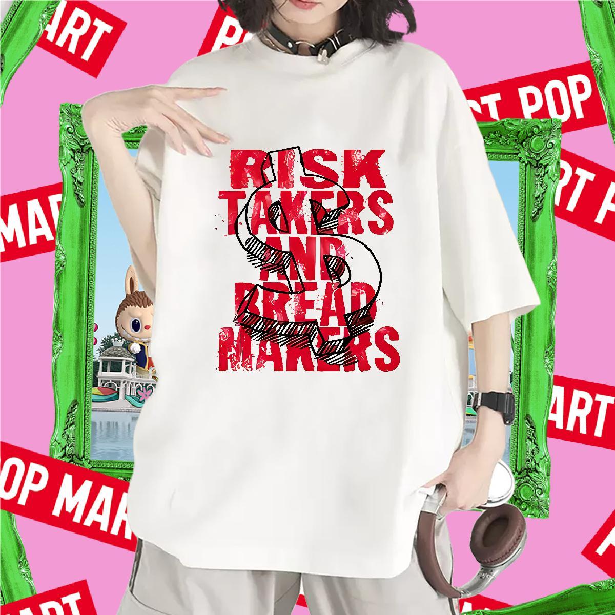 Nice Lady T shirt 100% Cotton 230g money Sports Street Wear Woman T Shirts Breathable Short Sleeve Black Oversized Tops
