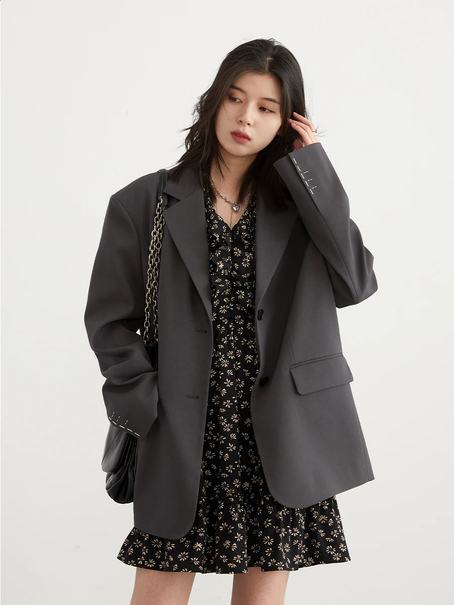CHIC VEN Korean Women Dresses V-neck Loose Casual Ruffle Edge Mid Length A Line Female Pullover Dress Spring Autumn 240824