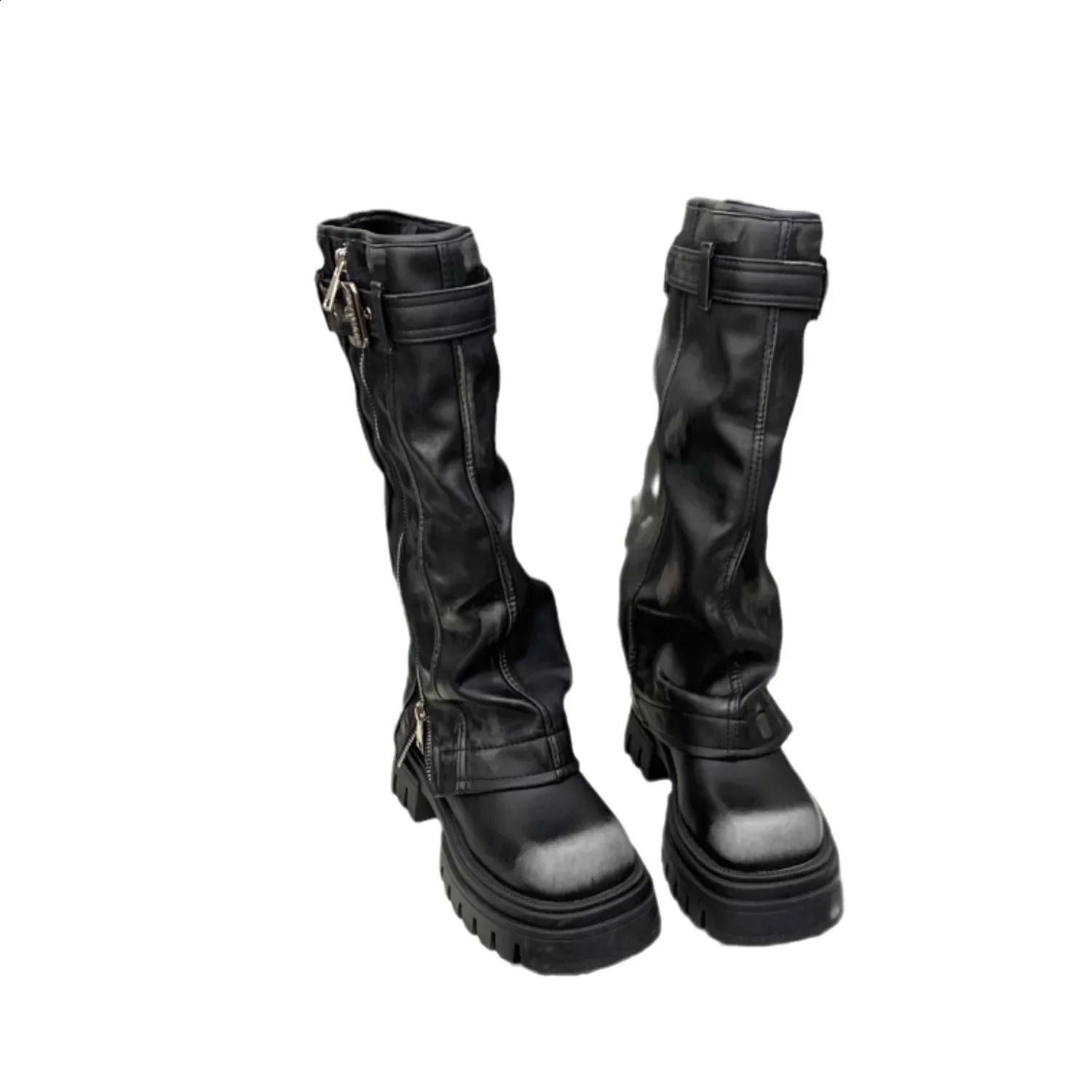 autumn winter womens flat shoes womens long boots high-quality leather womens knight boots casual high knee boots 240823
