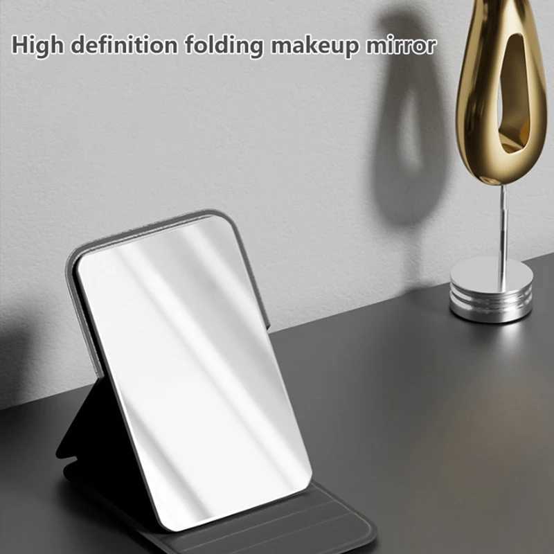 Cosmetic Tools Hand-held Desktop Stand Mirror High Definition Folding Makeup Mirror Light Weight Easy To Carry Vanity MirrorXJ241213