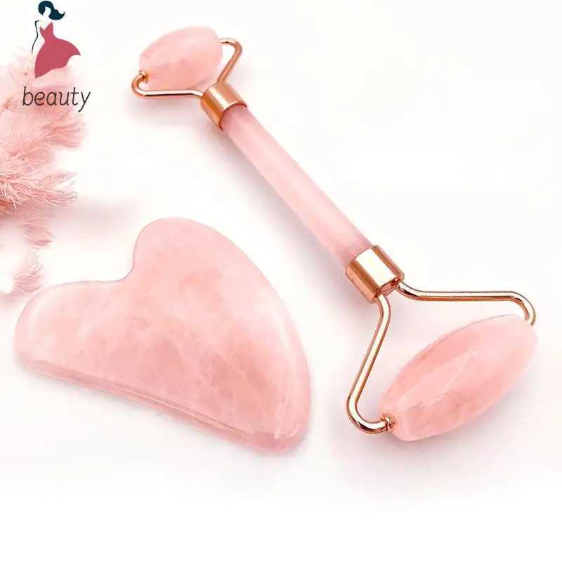 Facial Gua Sha Massage Roller Scraping Board Set Double-Headed Resin Facial Massager Lifting Body Thinning Neck Slimming Lifting CL240824