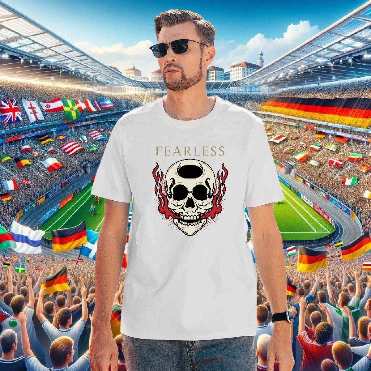 Unisex T Shirt For Man 230g 100% Cotton skull Casual Cartoon Printing L-4XL Breathable Crew Neck Men Clothes T-Shirt Designer Clothings