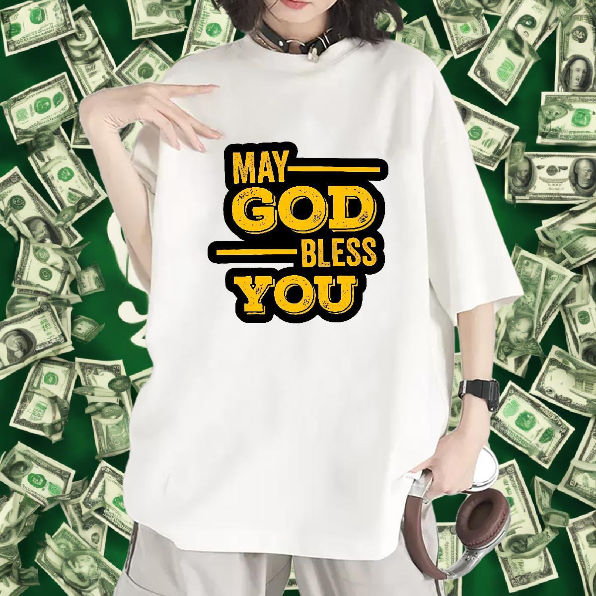 Popular Women Tshirts 230g 100% Cotton letter Casual T-Shirts Comfortable DIY Anime Clothes Shirt