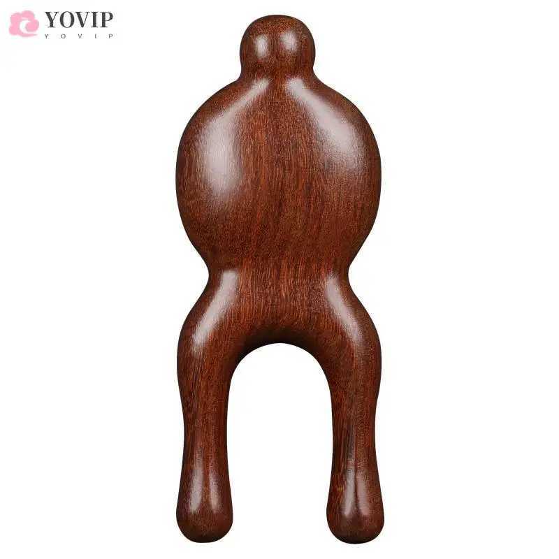 Sandalwood Facial Lifting Meridian Comb Massager For Eyes Nose Ear Neck Promote Blood Circulation Trigger Point Gua Sha Board CL240824