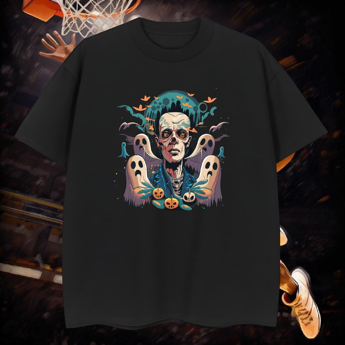 Loose Men T Shirts 230g 100% Cotton skull Home Outdoor DIY Printed Breathable Crew Neck Tshirt for Man Woman Free Shipping Tees Shirts