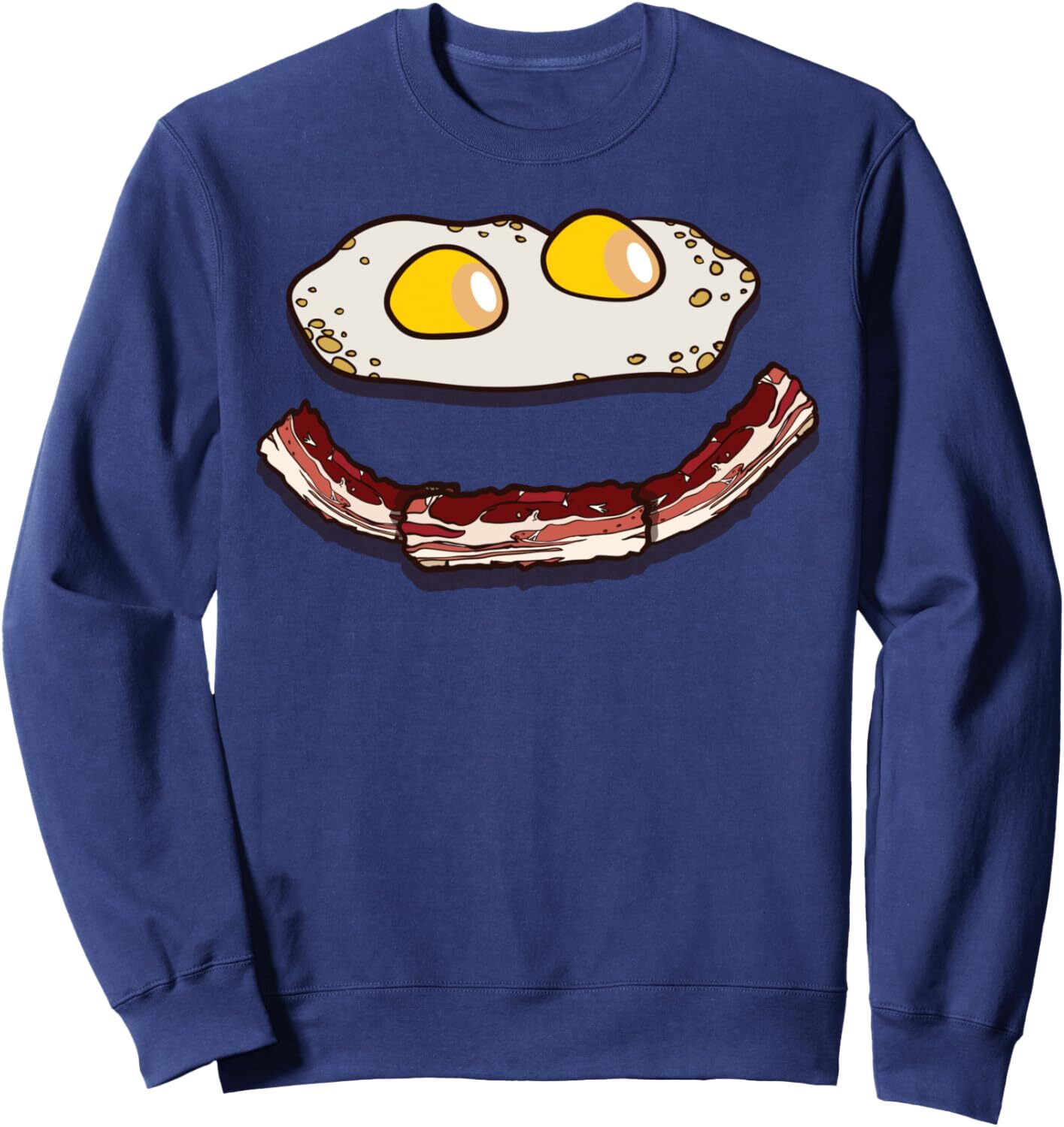 Long Sleeve Shirts for Men sweatshirt Bacon And Egss Funny Breakfast Smile Face Smile Gift Sweatshirt T shirt Tee Streetwear Casual tops clothes
